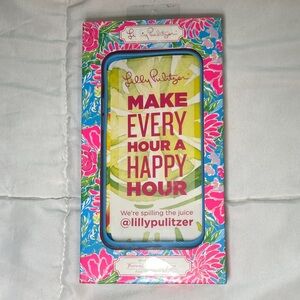 Lilly Pulitzer Phone Case with Pink, Blue, Green Floral Trim